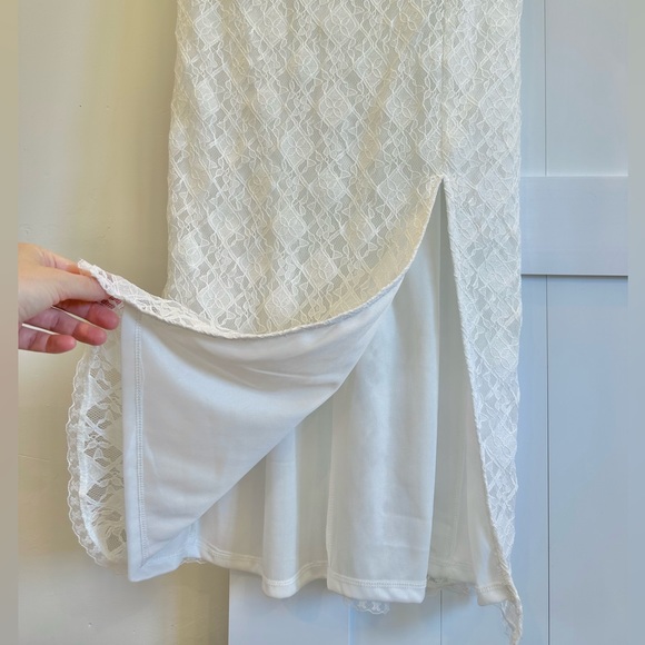 NWT ASTR THE LABEL White Lace Sheath Dress Medium - Picture 8 of 13